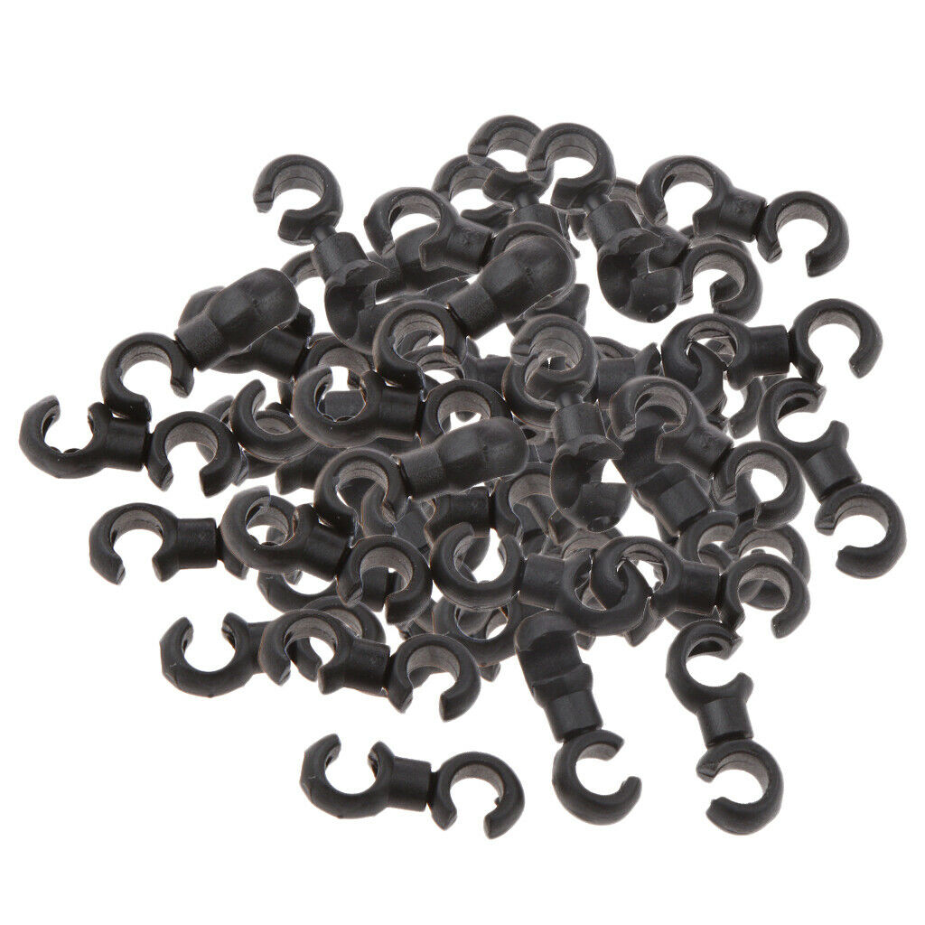 50pc Cycle Bike MTB Brake Gear Cable S Style Clips House Hose Guides C-C 10.7mm