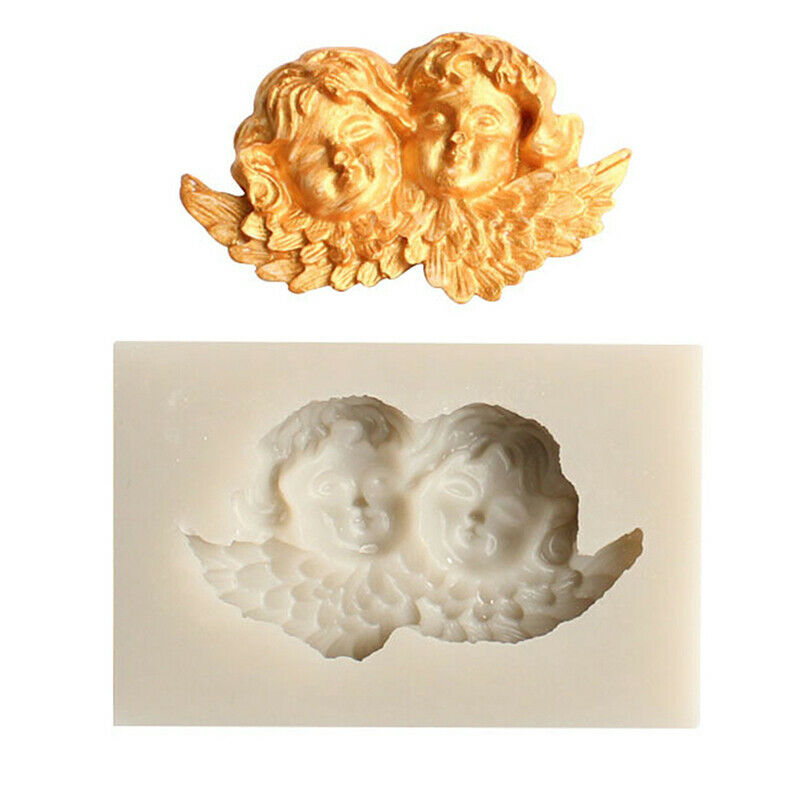 Angel silicone fondant mold DIY clay gypsum aroma wax mould baking uten joJ.DD