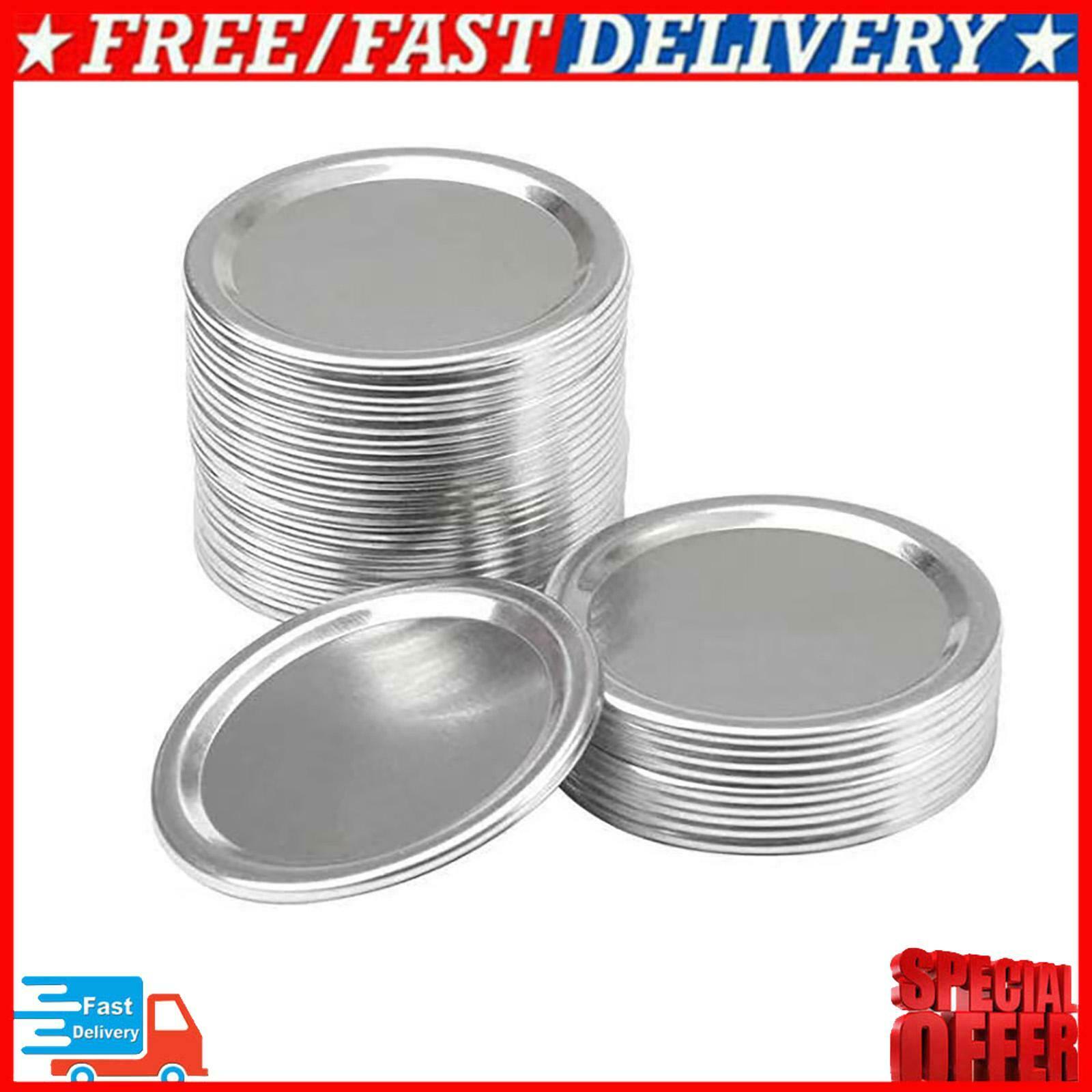 Mason Jar Canning Lids - 72 Pack Regular Mouth Tinplate Can Cap w/ Sealing Liner