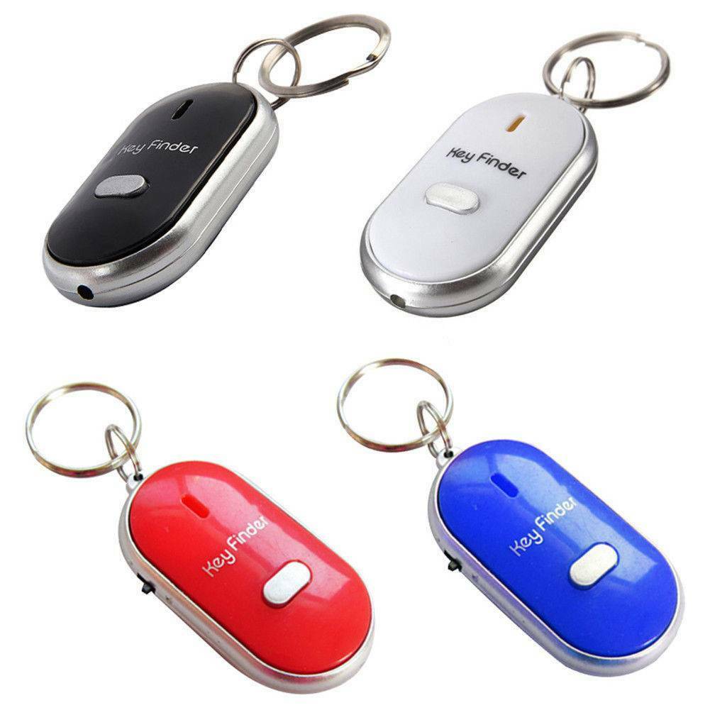 LED Key Finder Locator Find Lost Keys Keychain Whistle Sound Key Holder Rings.