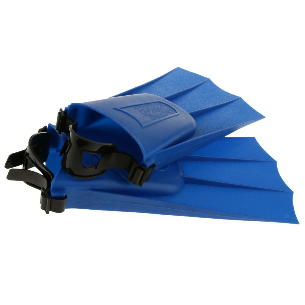 Adults Adjustable Flippers  Swimming Diving Learning Tools XL Blue