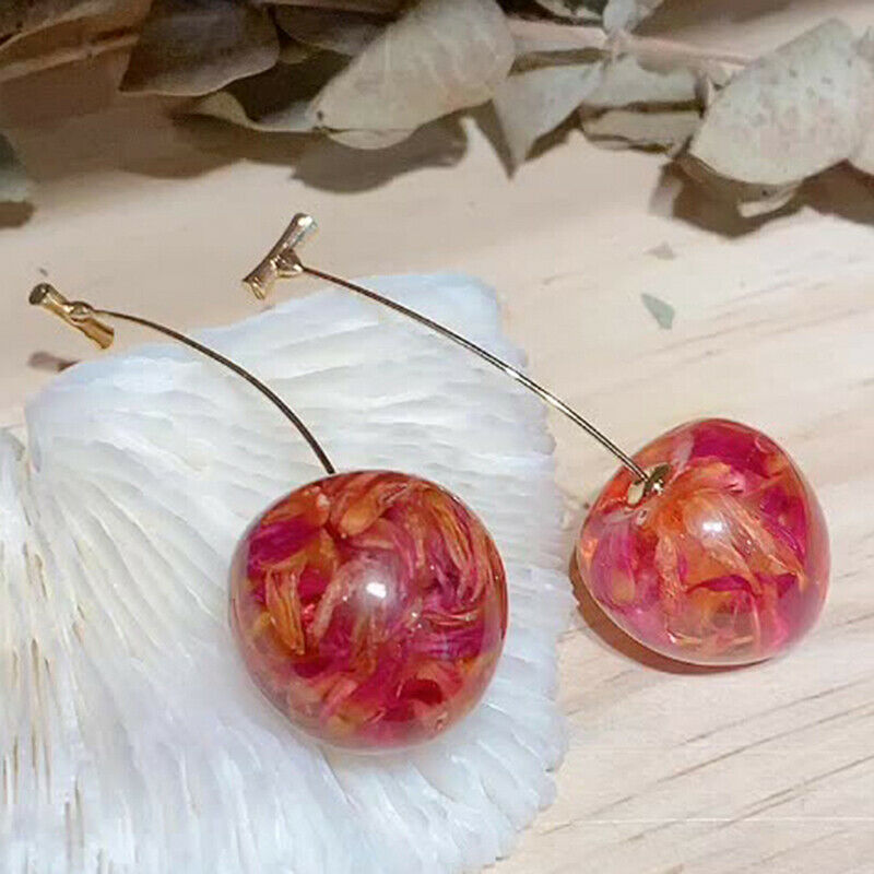 1 Pair Elegant Women Ladies Fashion Cherry Drop Dangle Ear Hook Earrings .l8