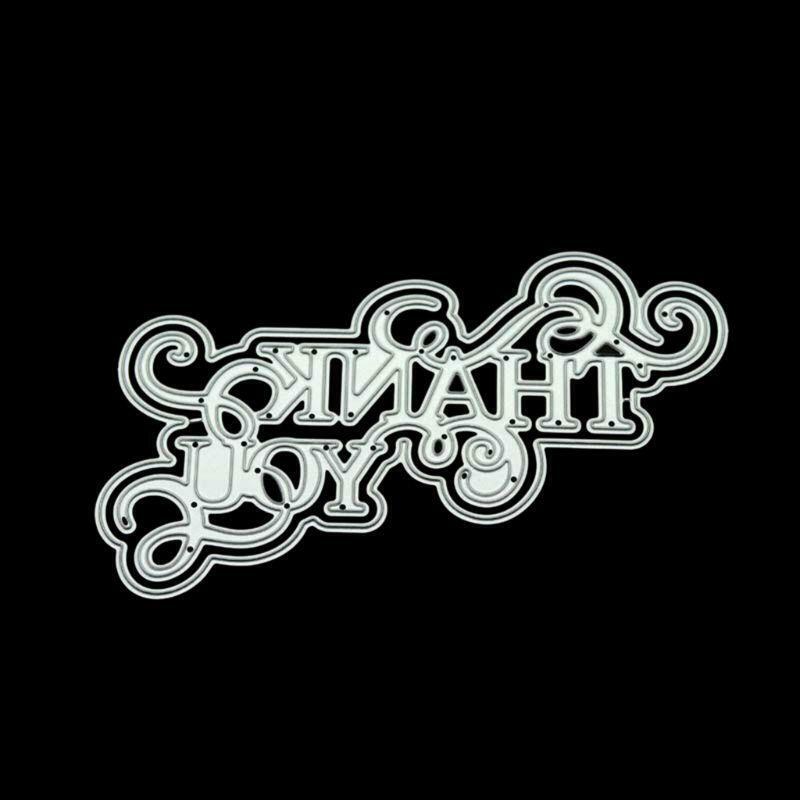 Thank You DIY Metal Cutting Dies Stencil Scrapbooking Photo Album Stamp Paper