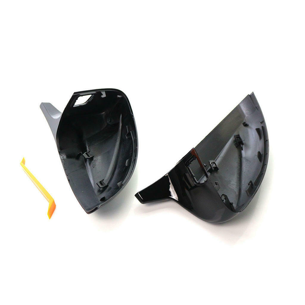 Left Right Rearview Mirror Cover for Audi A3 S3 RS3 13-19 Glossy Black