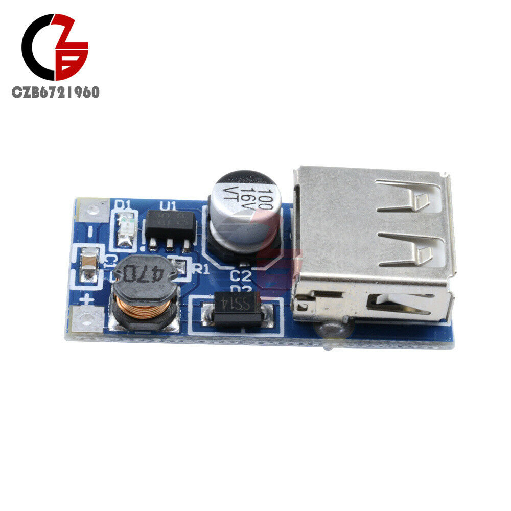 2pcs 0.9V-5V to 5V DC-DC Booster Module USB Mobile Step-up Power Supply Module c