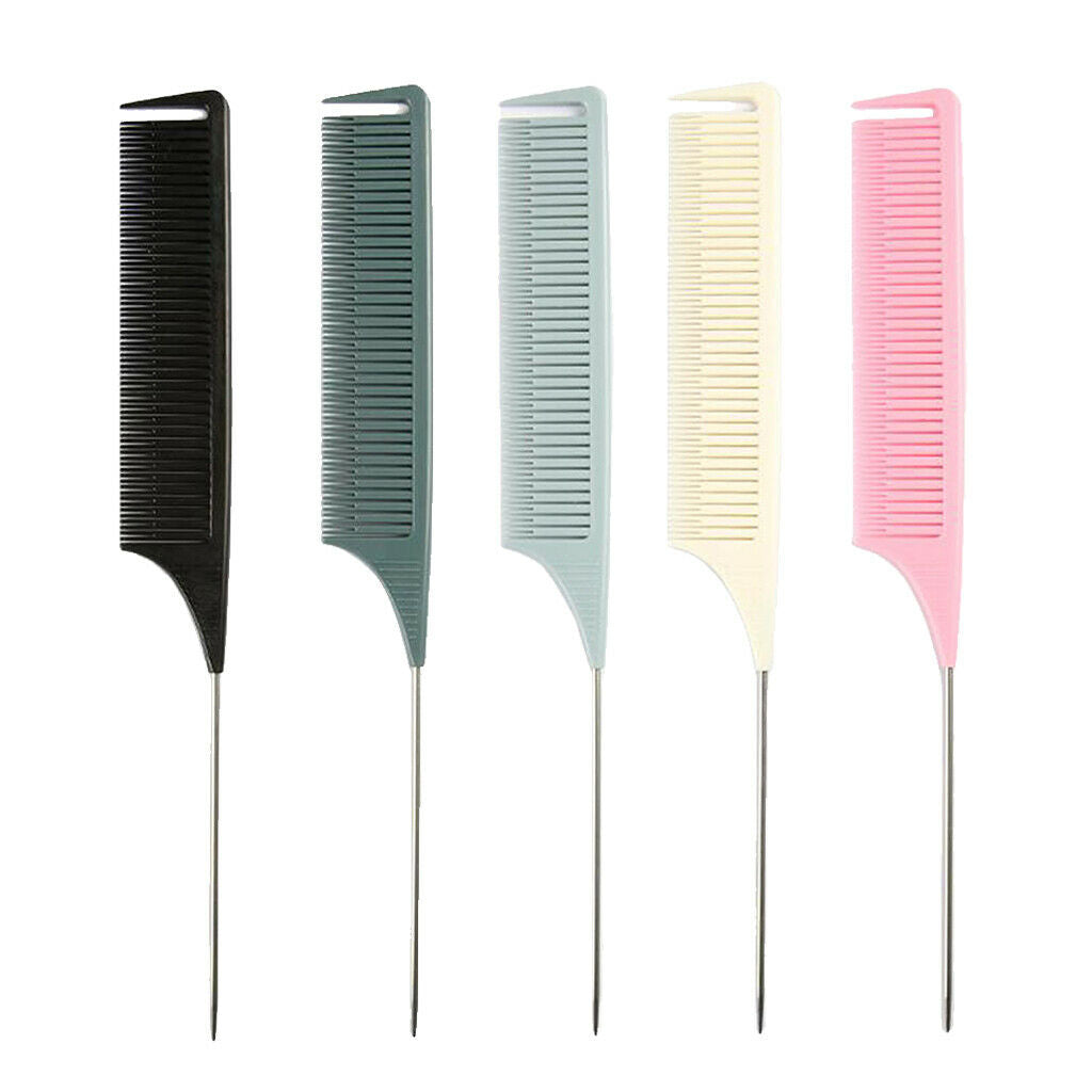 5x Heat-resistant Fine Weave Highlighting Foiling Hair Comb Barber Combs