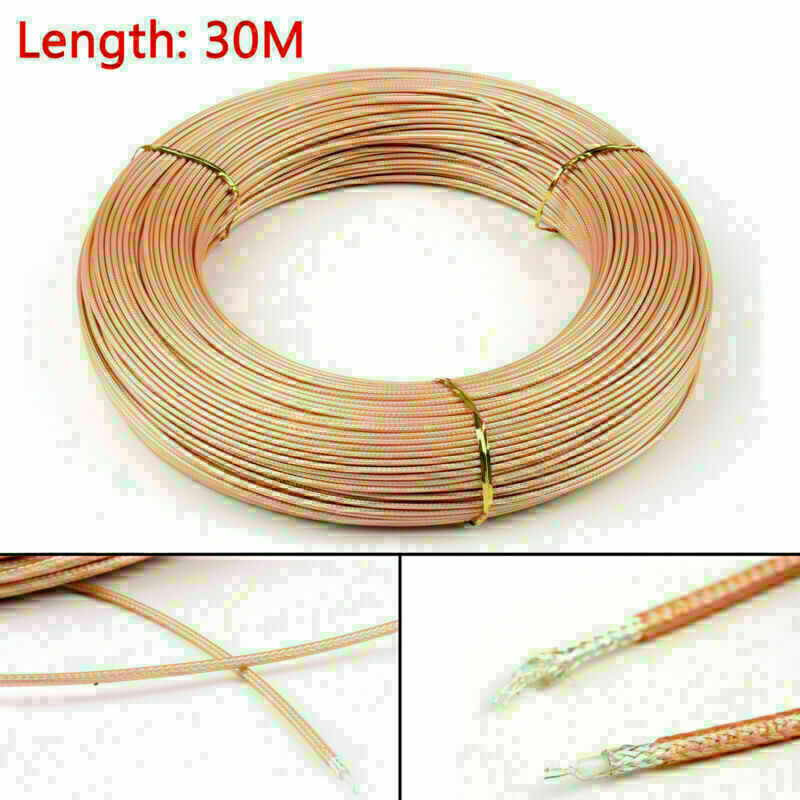 30m RG316 RF Coax Coaxial cable Connector 50ohm M17/113 Shielded Pigtail 98ft CN