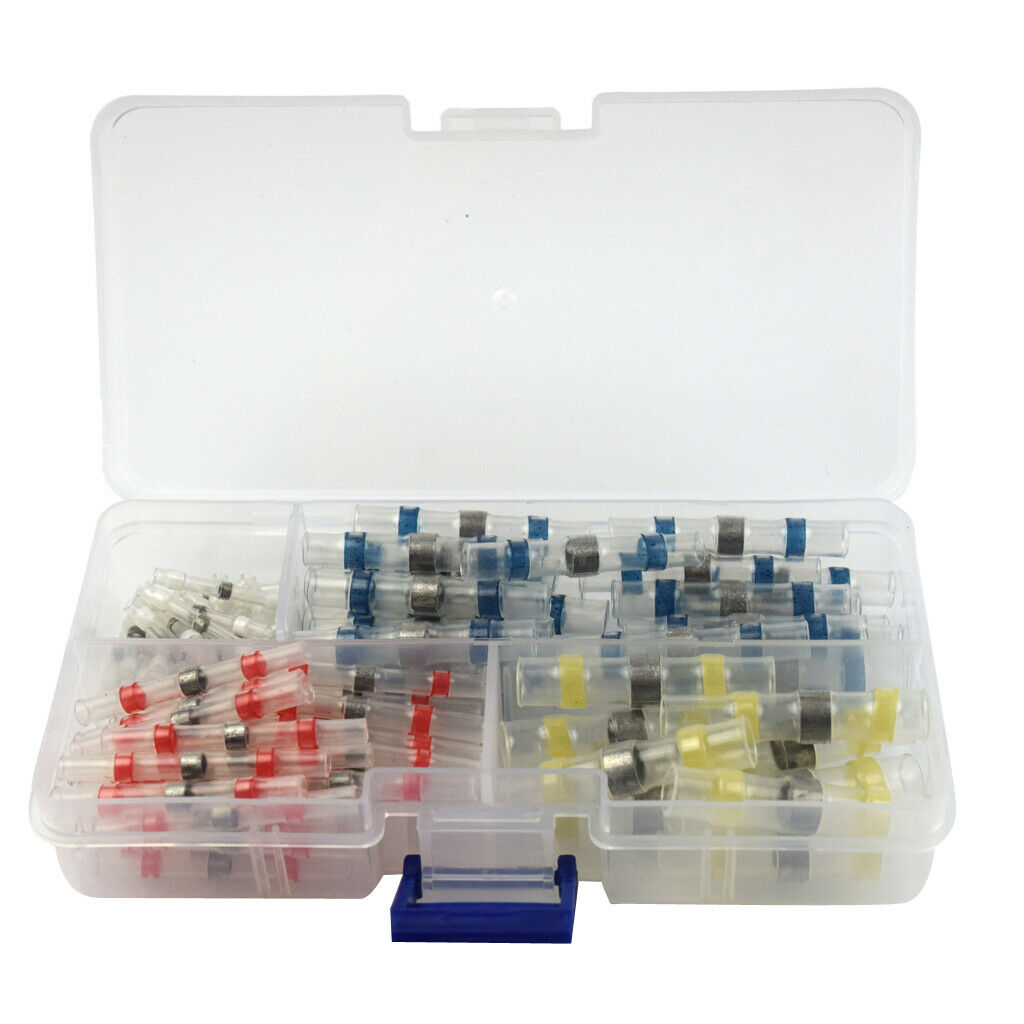 100 xWaterproof Solder Seal Heat Shrink Sleeve Wire  Connectors Set