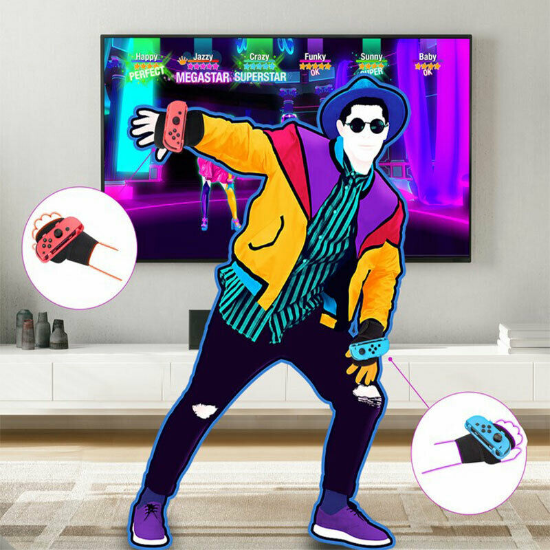 2pcs Armband Accessories Wrist Band Dancing Straps for Switch Dance Game