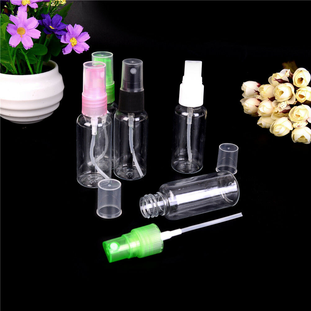 30ml 5Pcs Clear Transparent Plastic Perfume Atomizer Empty Small Spray Bott FG