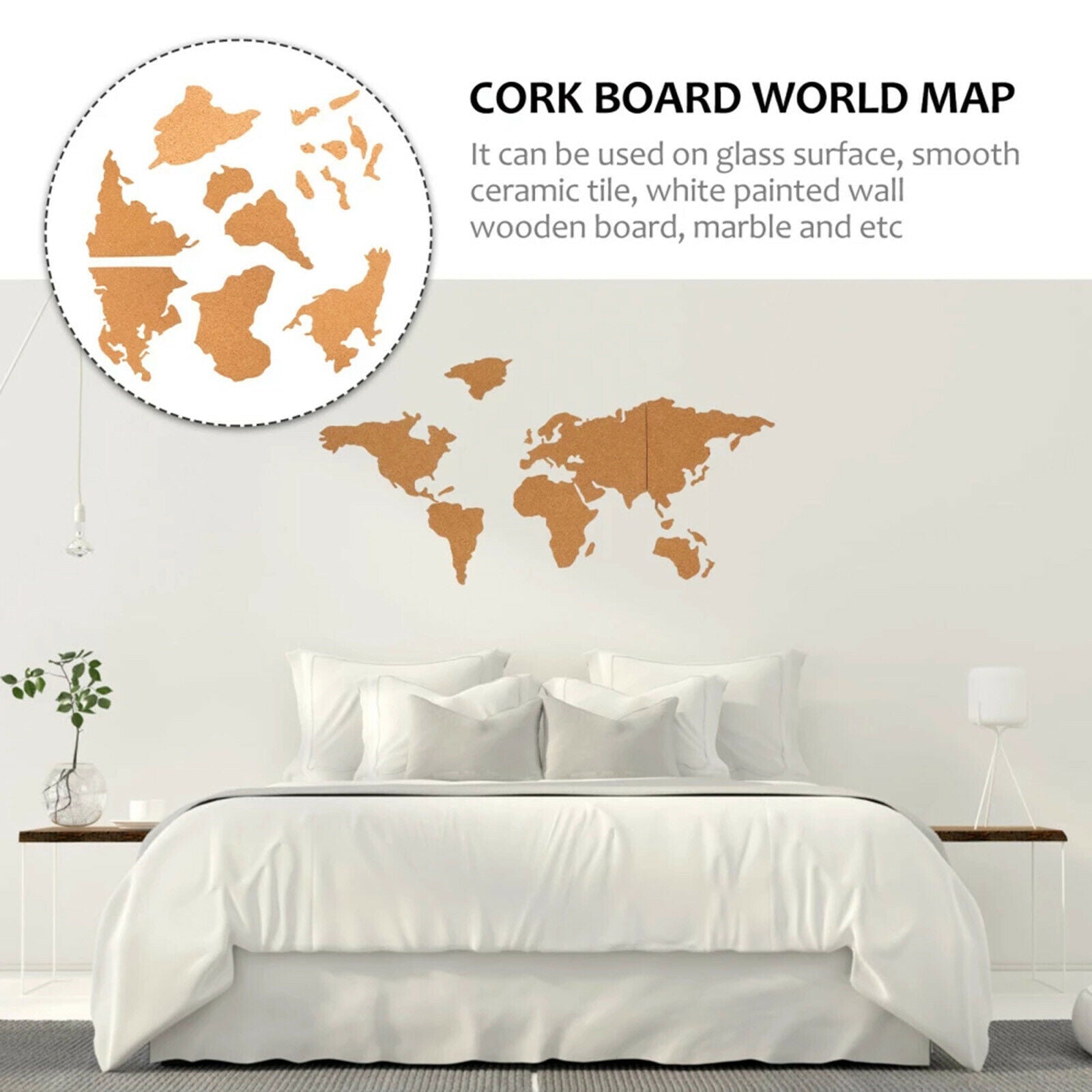 Classic Cork World Map World Wall Map Cork Bulletin Board Home Ornaments