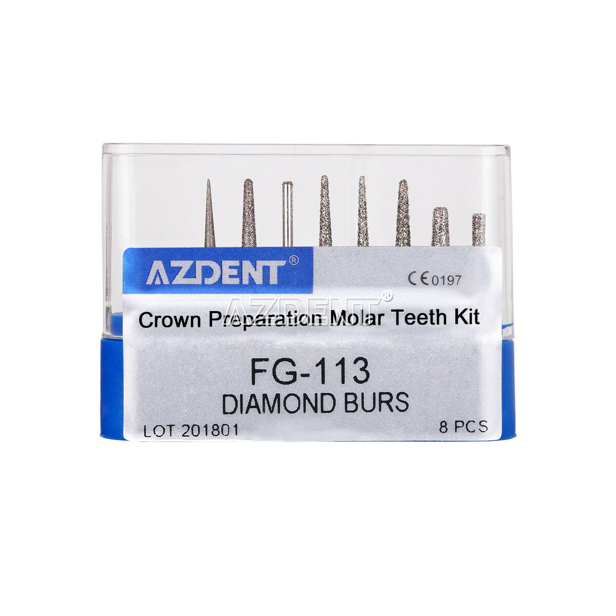 100 Boxes Dental Diamond Burs Set FG-113 FG Crown Preparation Molar Teeth Kit