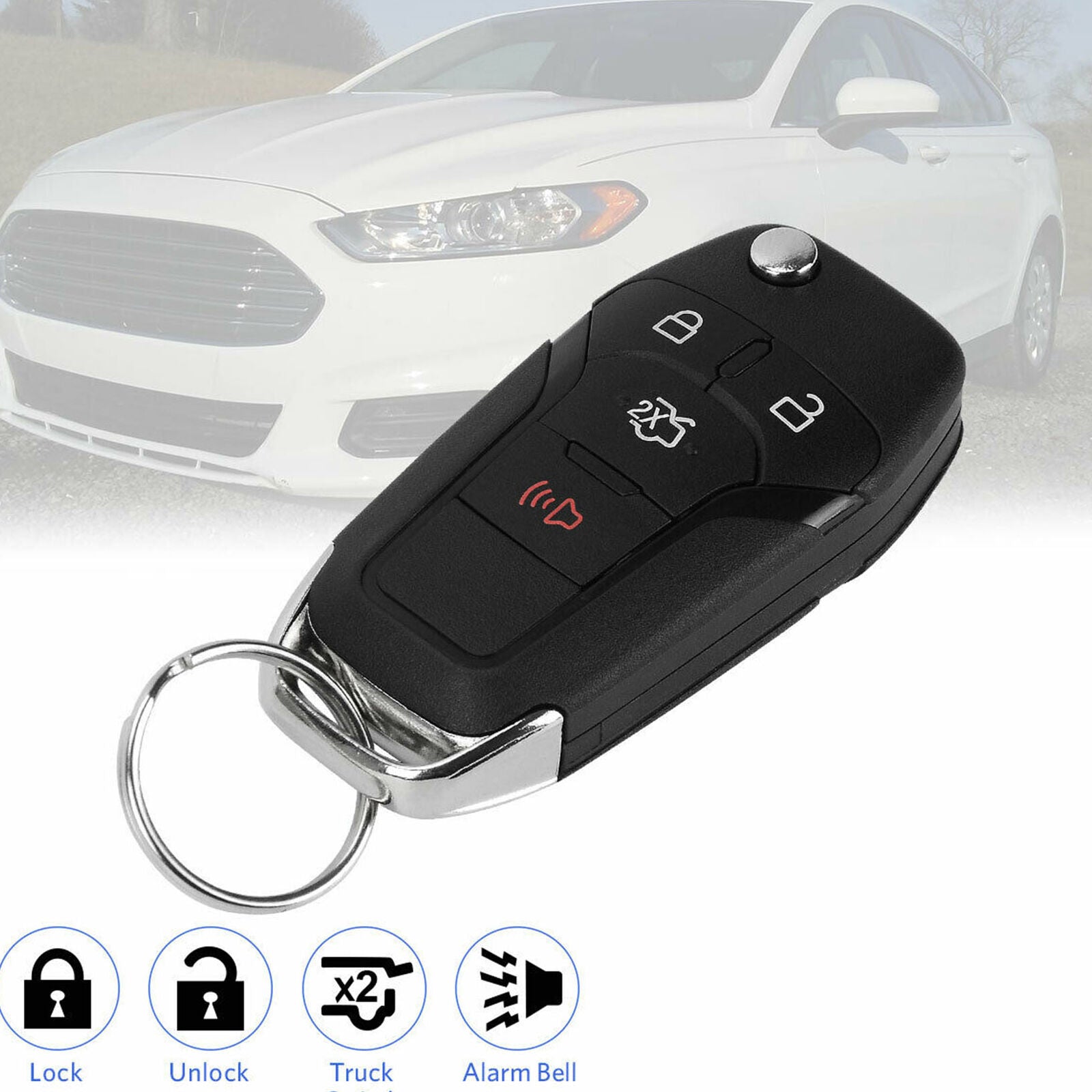 Replace Remote Flip Key Keyless Entry Fob 315MHz for Ford Fusion FCC: N5F-A08TAA
