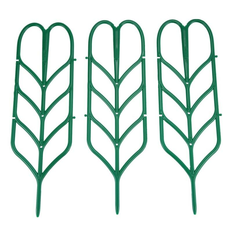 3pcs Mini DIY Leaf Shape Garden Trellis Plants Lattice Pots Supports for ClimbY2
