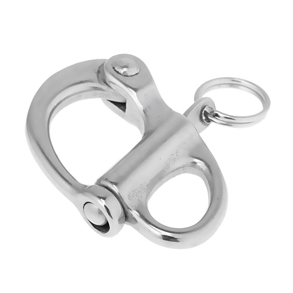 2 Pack Quick Release Snap Shackle Pull-Lock, Stainless Steel (5.2x2.8cm &