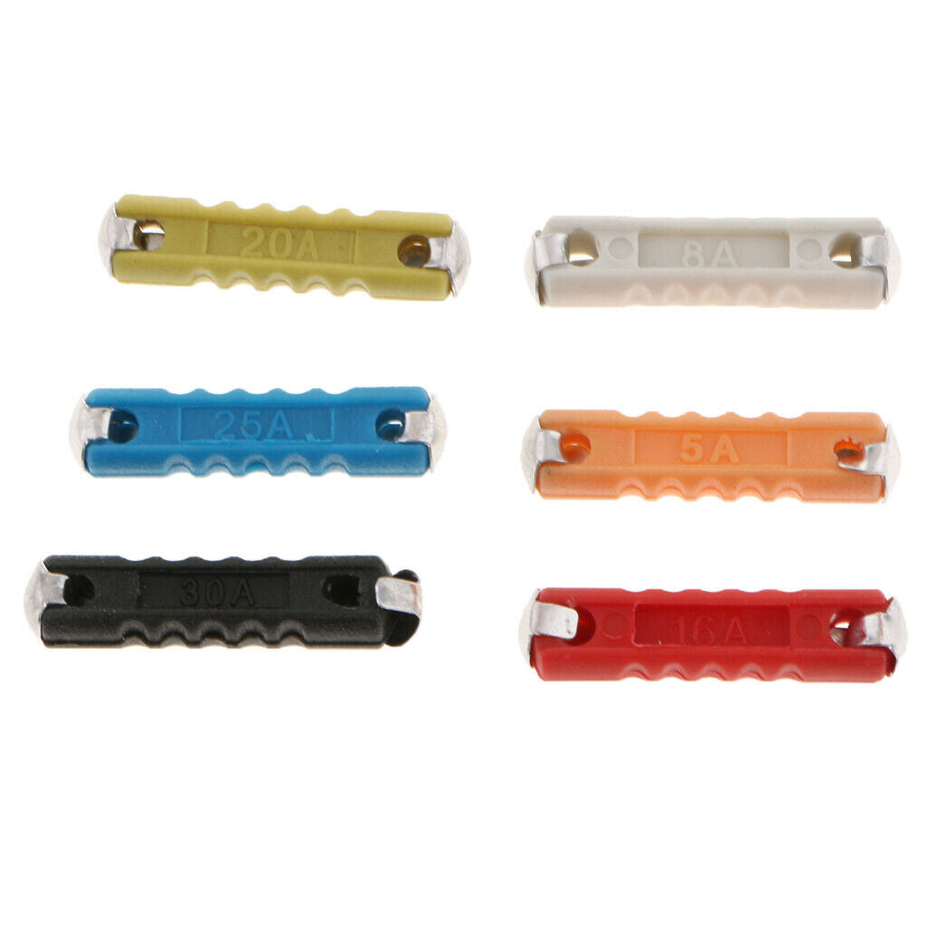 5A-30A mini fuses with clip torpedo fuses for car / motor vehicle, set of 50