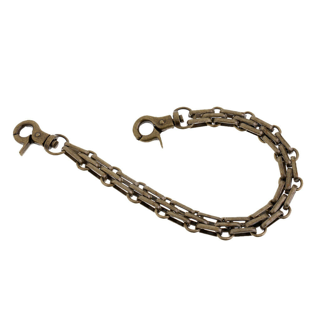 2x Metal Pocket Handle Handbag Wallet Bag Chains 9.84" Strap with Buckle