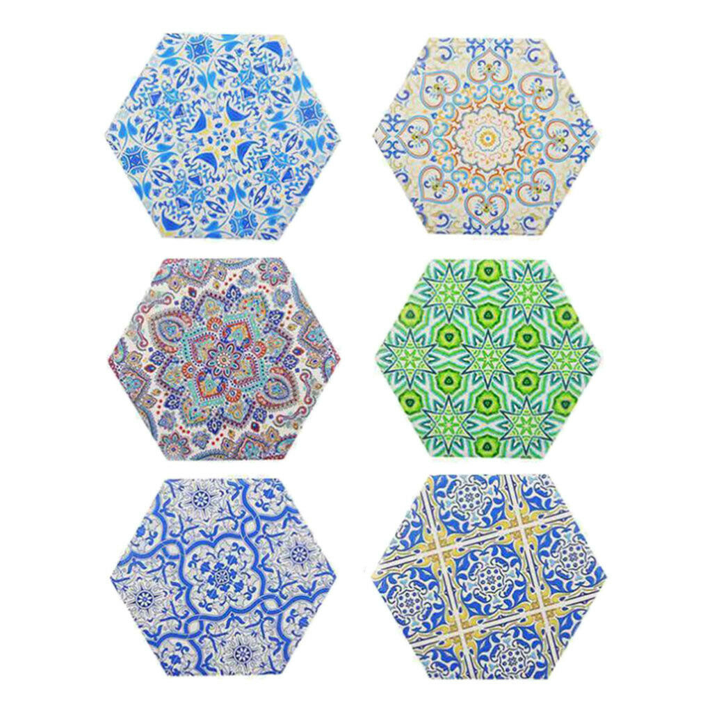 6pcs Heat-insulated Mandala Coasters Kitchen Table Top Dining Room Decor