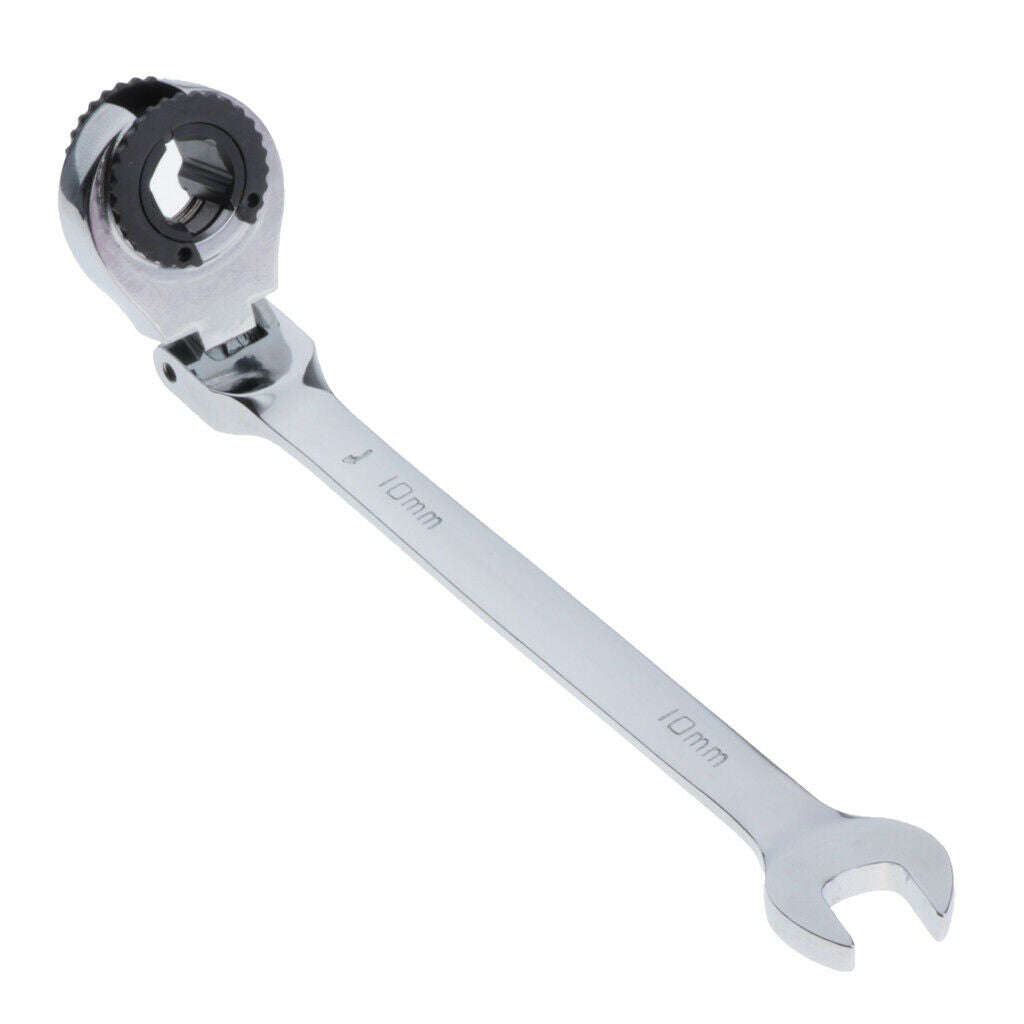 2Pcs/Set Tubing Wrench Oil Heavy-duty Flexible Open Ratchet Wrench 10mm+12mm