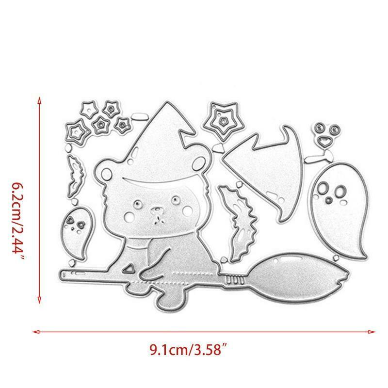 Halloween Bear Bat Ghost Metal Cutting Dies Stencil Scrapbooking DIY Album Stamp