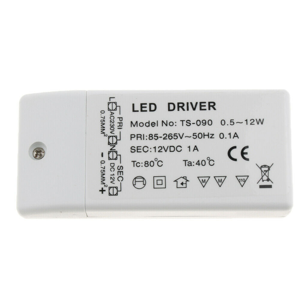 AC 85-265V to DC 12V LED Driver Convertor 12W Light Adapter Power Supply
