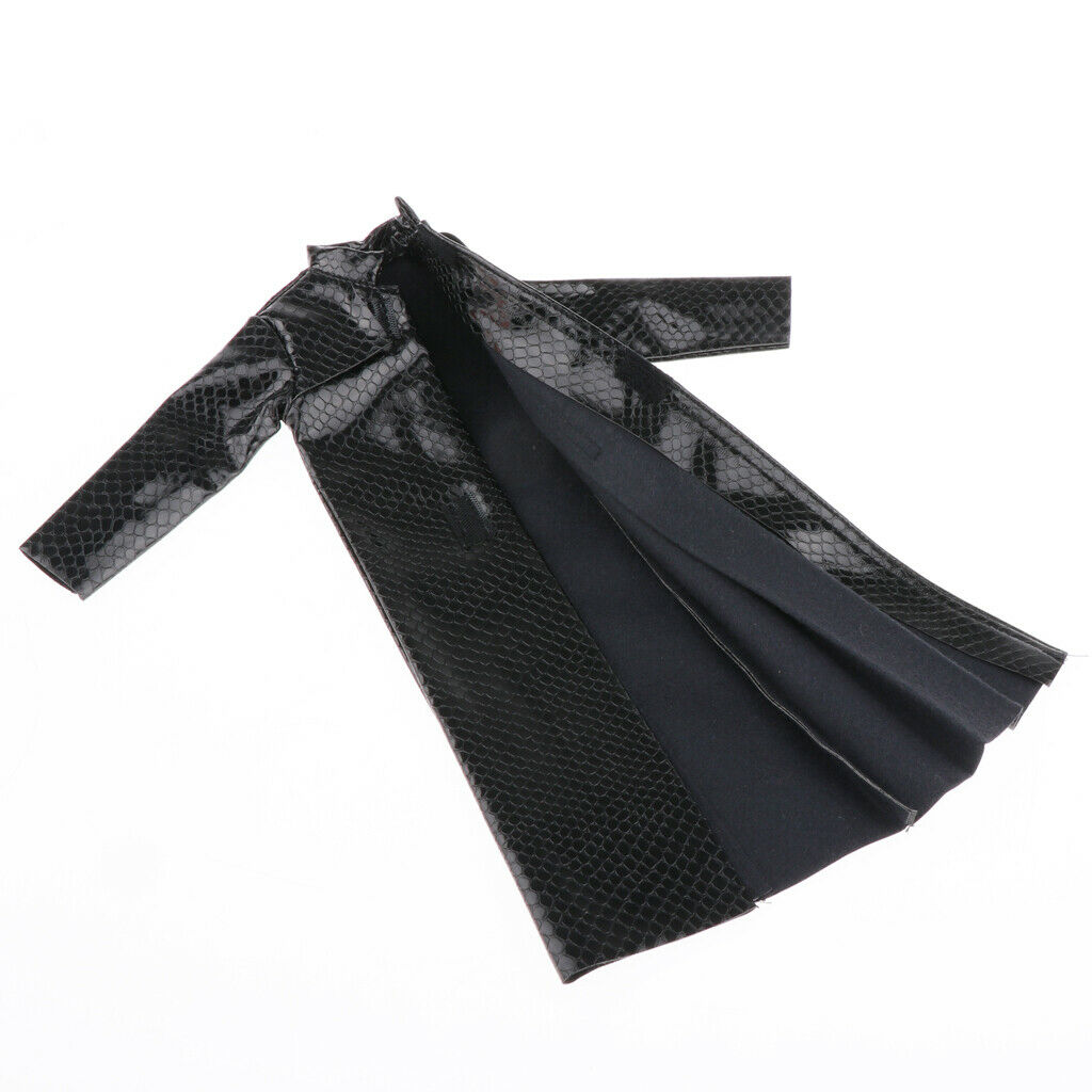 1/6 Scale Faux Leather Trench Coat, Compatible with Universal Brand 12 inch Male