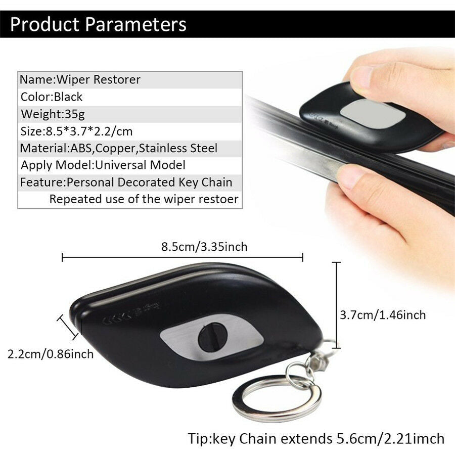 35g Car Wiper Blade Scratche Restorer Windshield Cleaner Key chain Repeated Use