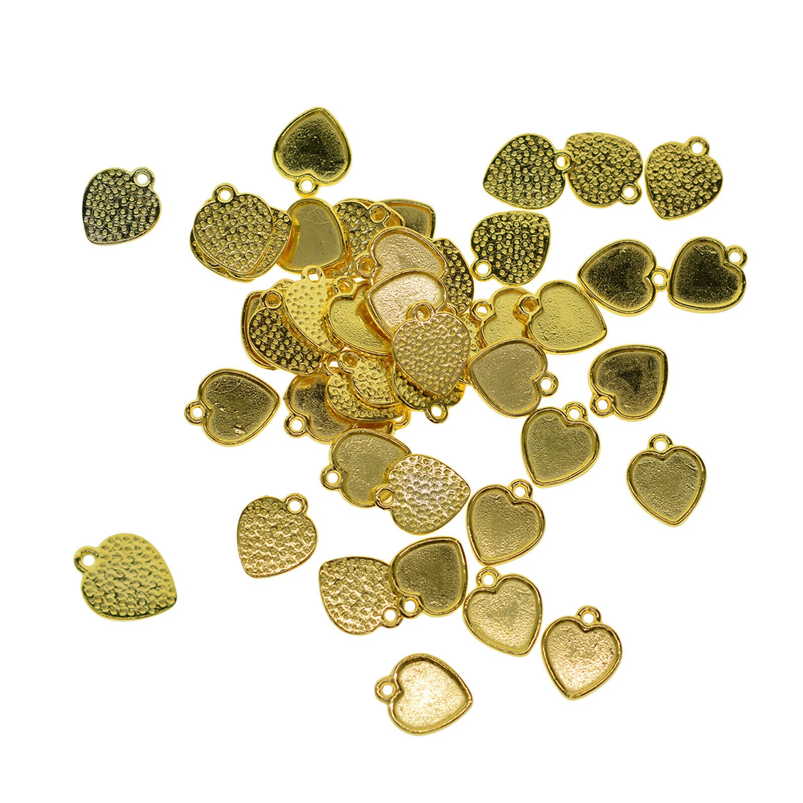 50x Blank Cabochon Trays Charms Bezel Base Pendants Settings Necklace Base
