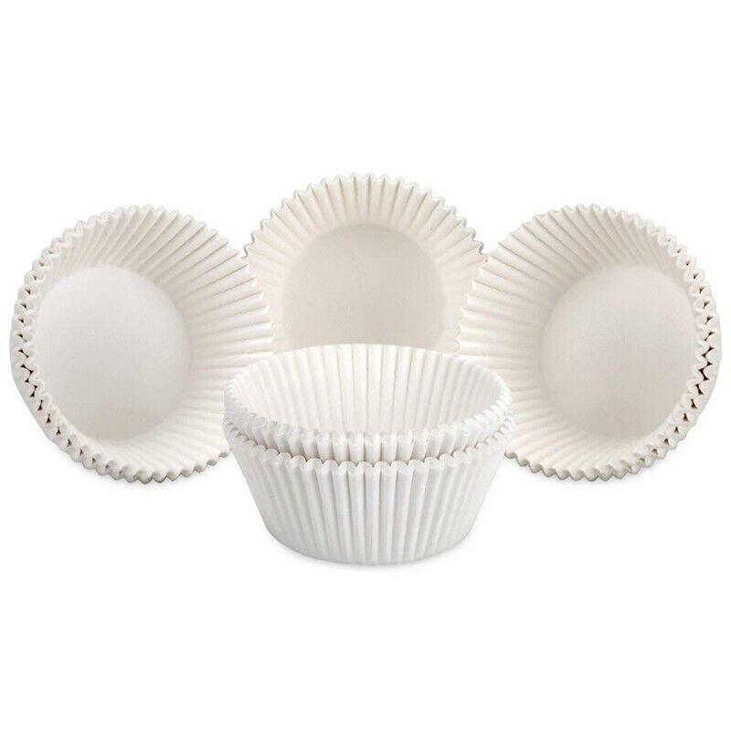 White Standard Cupcake Liners Greaseproof Paper Muffin Baking Cups 400 Pcs B4YY3