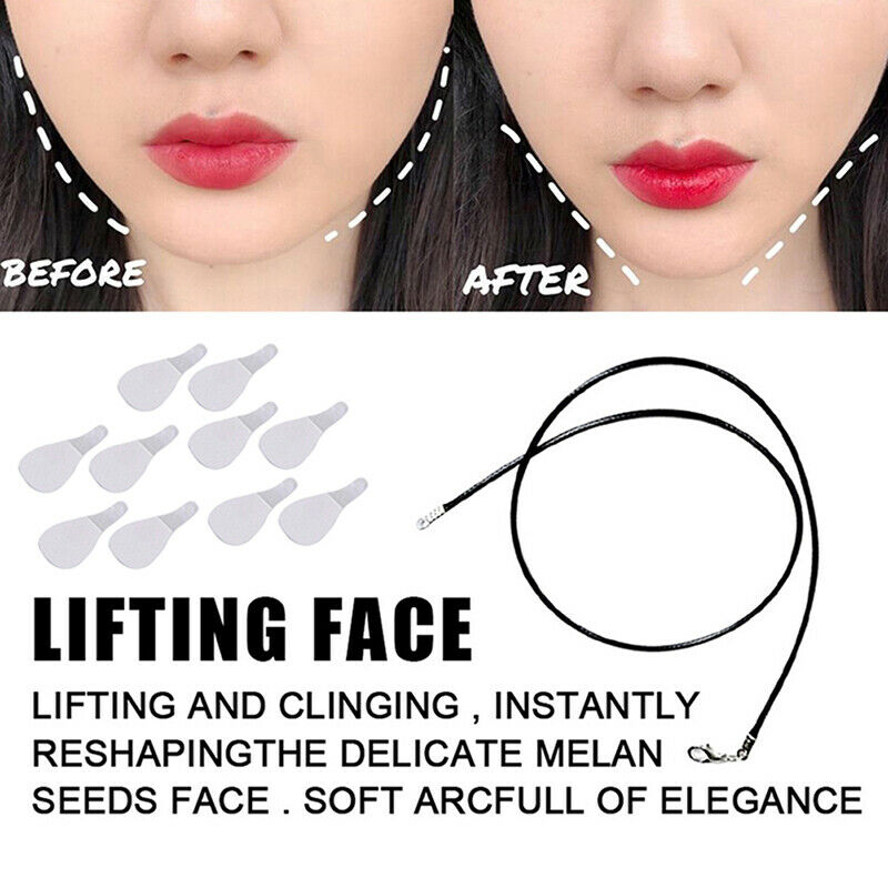 10Pcs V Face Shape Thin Face Invisible Stickers Facial Line Lift Tape Tools C Kt