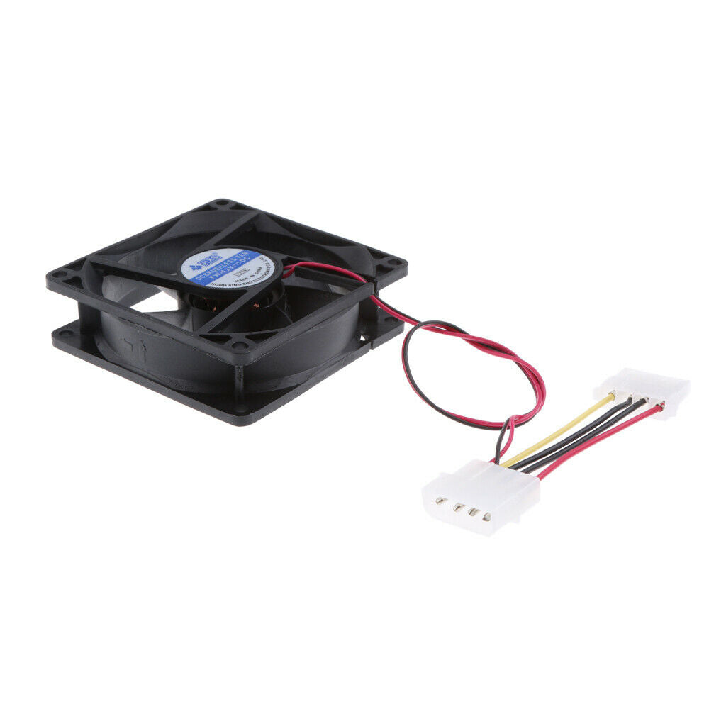 4 x12V 3Pin 80mm Mini 8cm Fan Silent Computer Cooler Cooling Fan PC