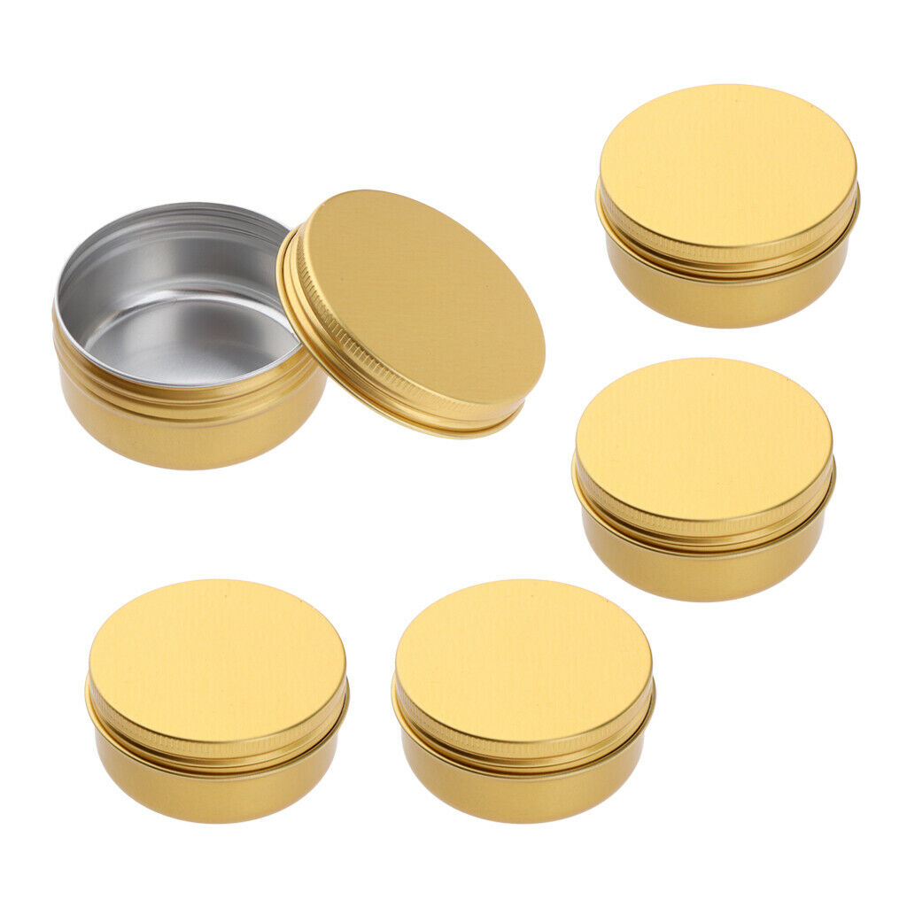 10pcs Empty Makeup Aluminium Pot Jar Tin Lip Balm Container Case Box 60ml