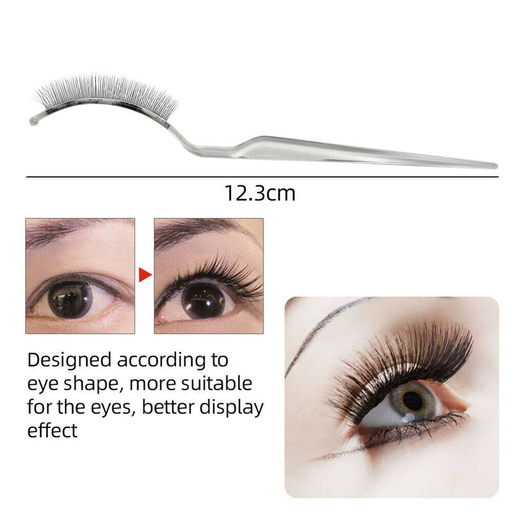 3x Eyelash Fitter Display Wand Stick Eyelash Extensions Grafting Tools Clear