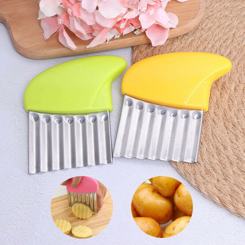 Potato Onion Wave Slicers Salad Corrugated Wrinkled Cutting Chopped Slice.l8