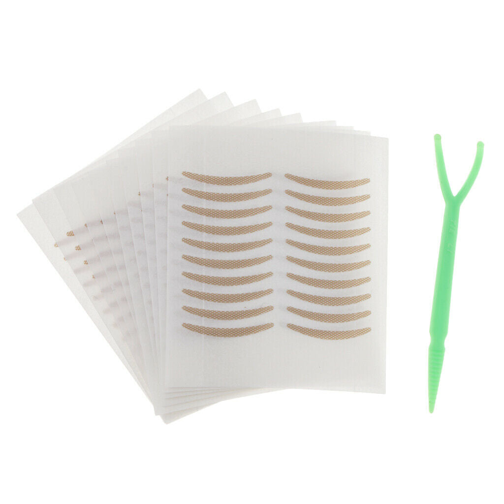 200Pcs Breathable Invisible Fiber Lace Double Eyelid Lift Strips Tape Adhesive