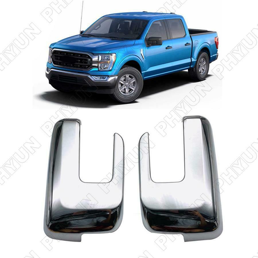 For 2021-22 Ford F150 F-150 Rear View Side Mirror Covers Trim Chrome Decorations