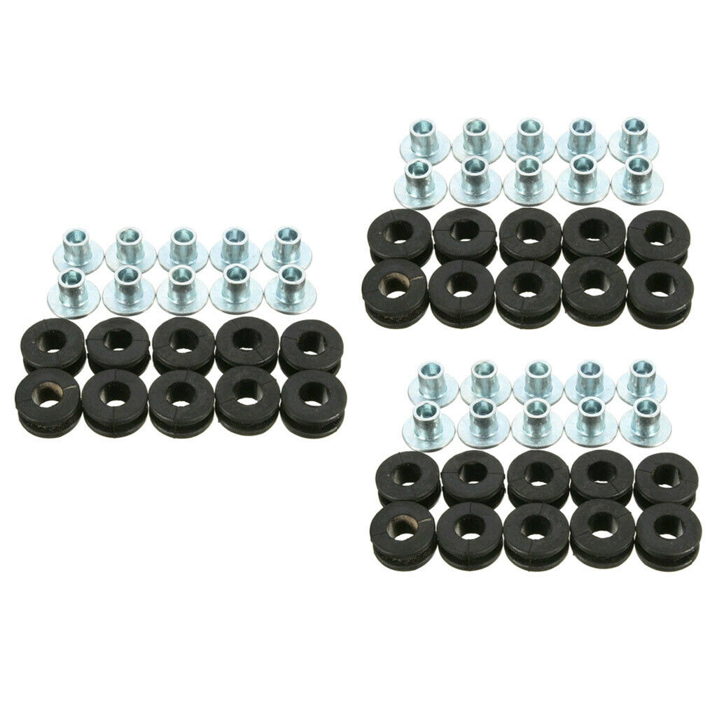 30x Motorcycle Rubber Grommets Bolt For  Yamaha for Suzuki Kawasaki Fairing