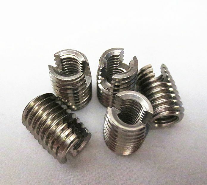6Pcs M8 x 1.25mm Stainless Steel Solid Insert Thread Repairing Metal Threads