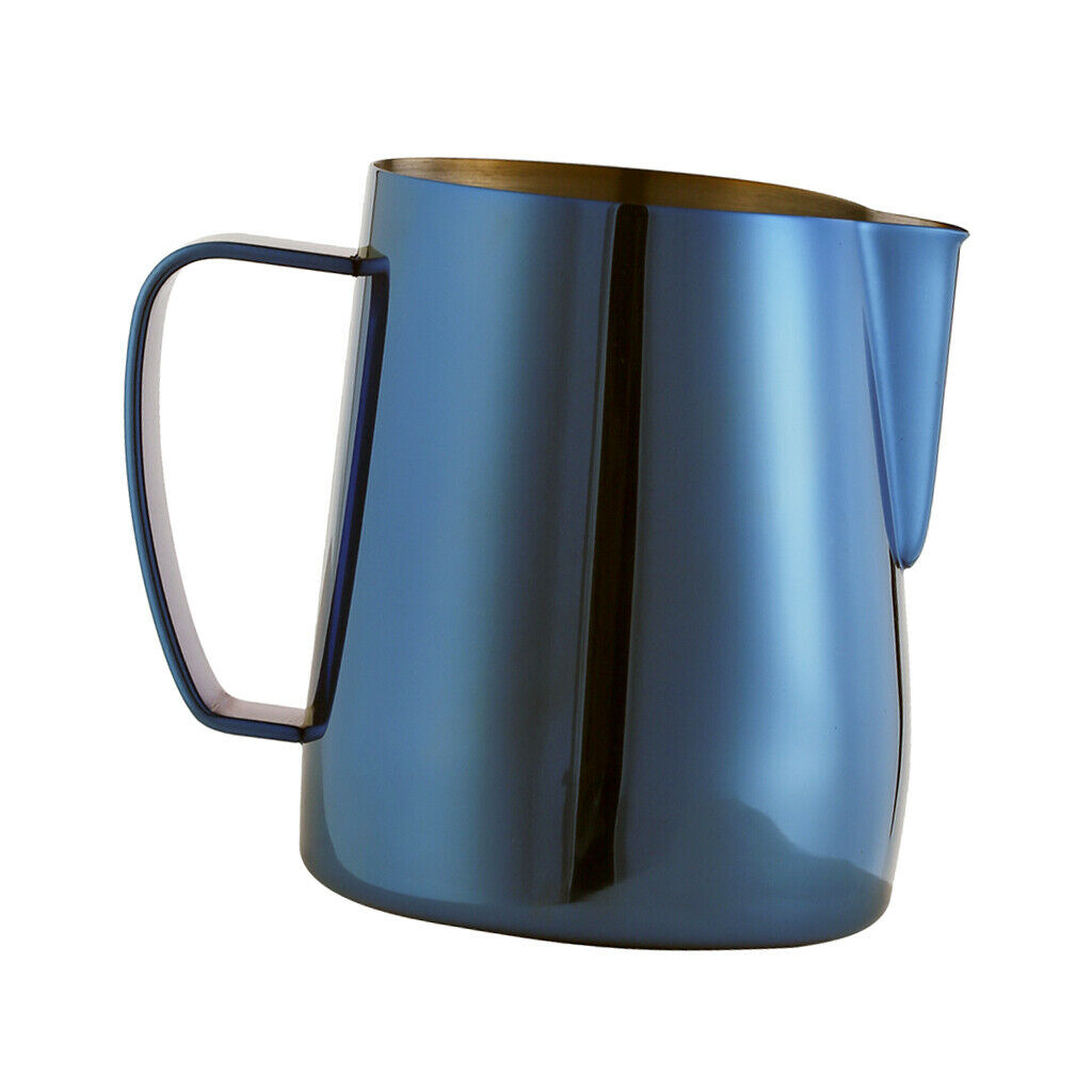 2Pcs 350ml Frothing Pitcher Stainless Steel Milk Steaming Coffee Creamer Pitcher