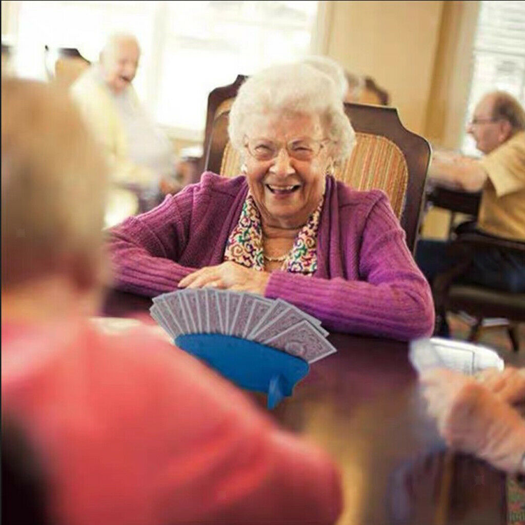 4 Packs Standing Playing Card Rack Support Stand for Kids Seniors Elderly
