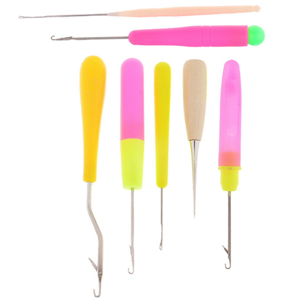 7pcs Latch Crochet Hair Needle Hooks Awl  For