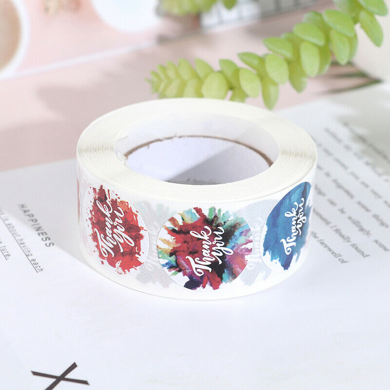 500Pcs Thank You Stickers Hand Made Love Labels Round Heart Business Stic.l8