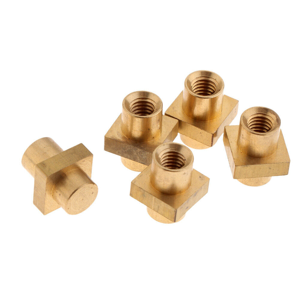 5pcs Brass Square Coarse Knurled Threaded Insert Embedded Nuts Replacement