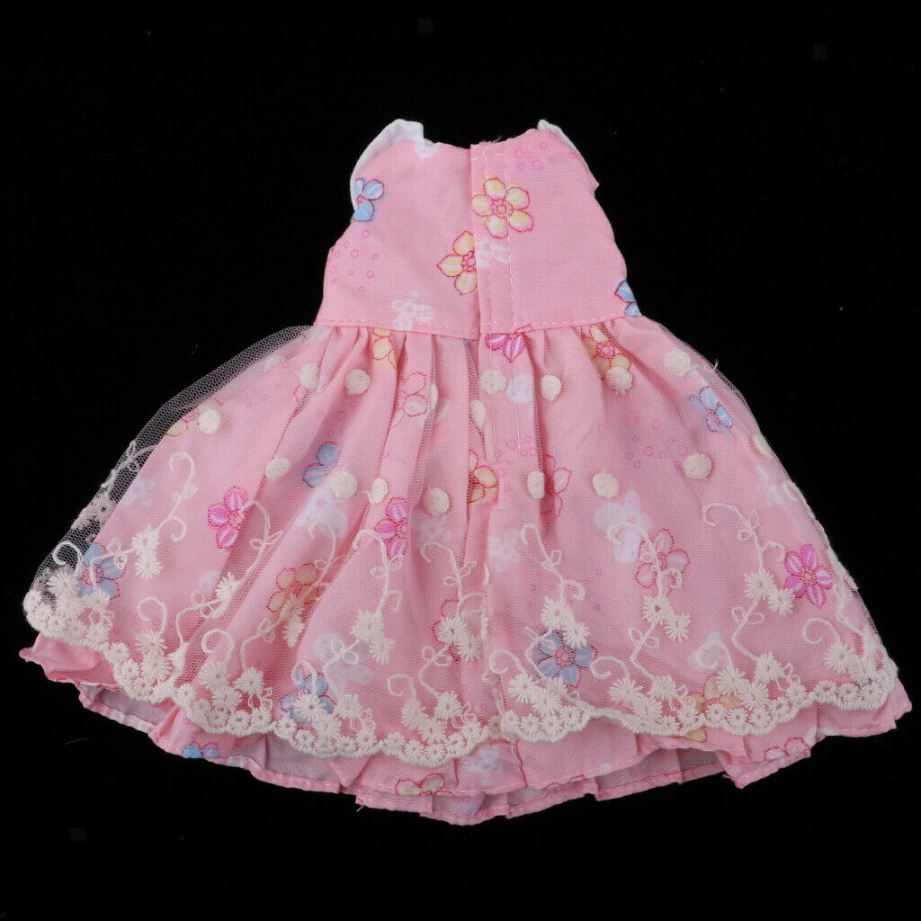 1/4 BJD MSD Dress Sleeveless Floral Princess Dress Pink For Night Lolita