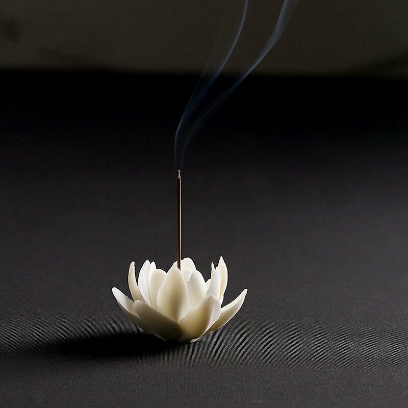 Lotus Incense Burner Stick Holder Tea Ornaments Home Fragrance Stand Decor DIY