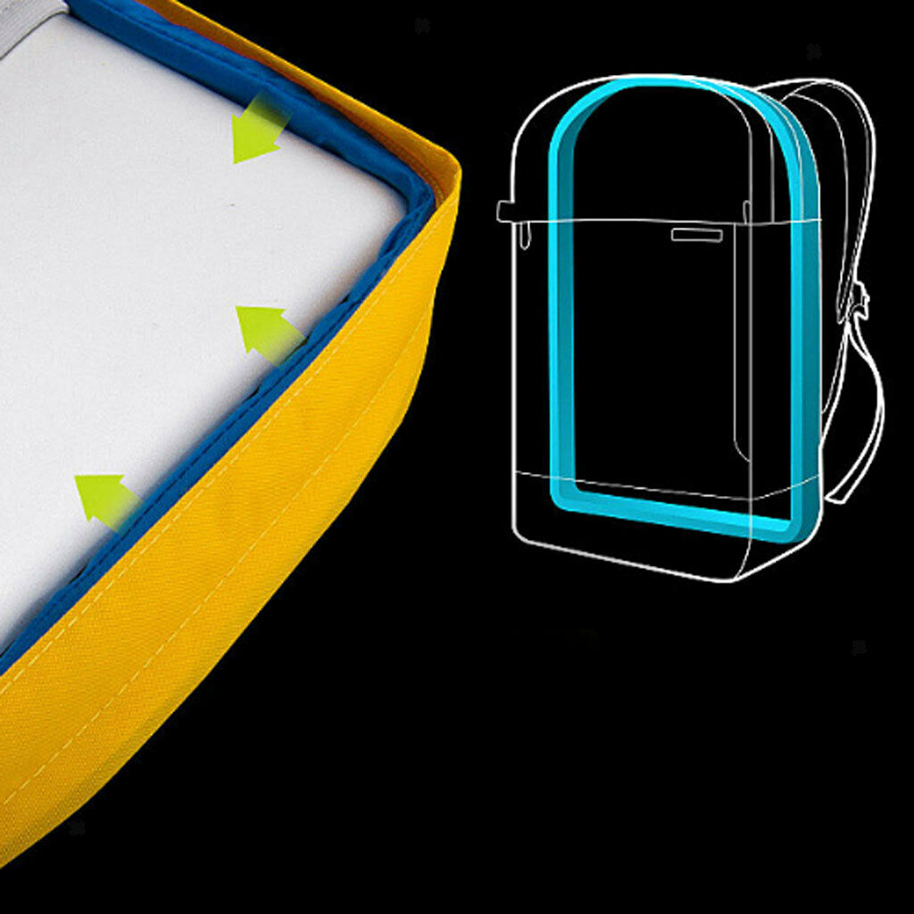 Waterproof Backpack Bag for 13 inch Notebook Laptop Gray with Yellow