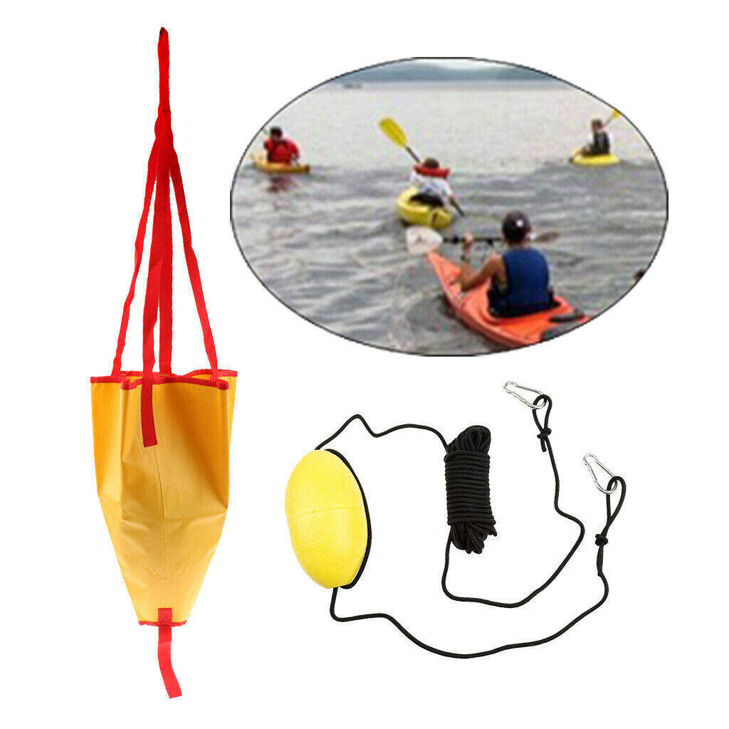 18 Inch Drift Sock with 30ft Throw Tow Line Sea Brake Kit for Yacht Kayak