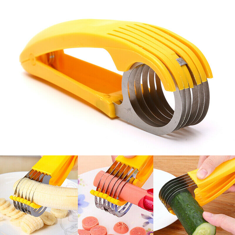 Stainless Steel Banana Slices Cutter Vegetable Fruit Cutter Kitchen Acces.l8