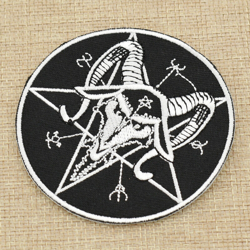 Fashion Satan Pentagram Iron On Patch Fabric Sewing DIY Craft Accessory 1 Pc