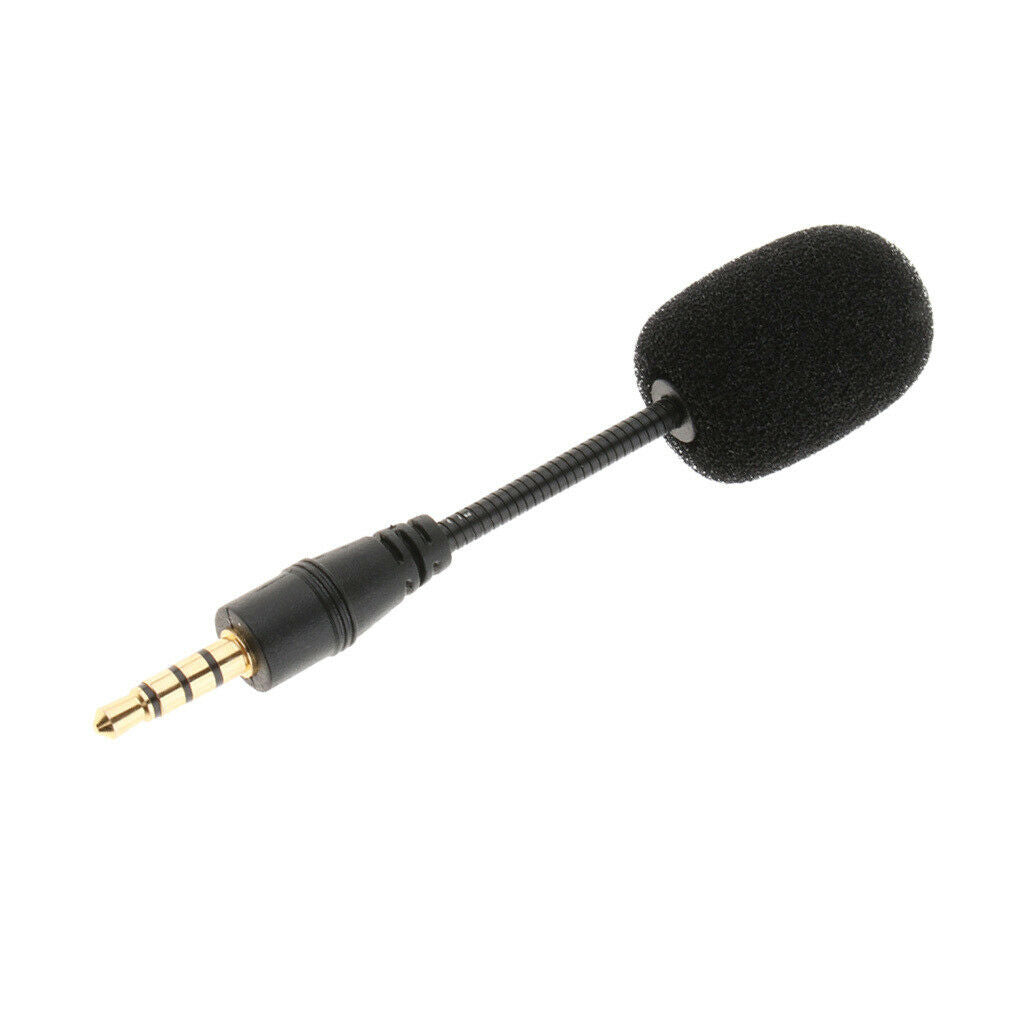 3.5mm Mini Condenser Mic for Smartphone Mic Record 4 Pole Pin Straight Head